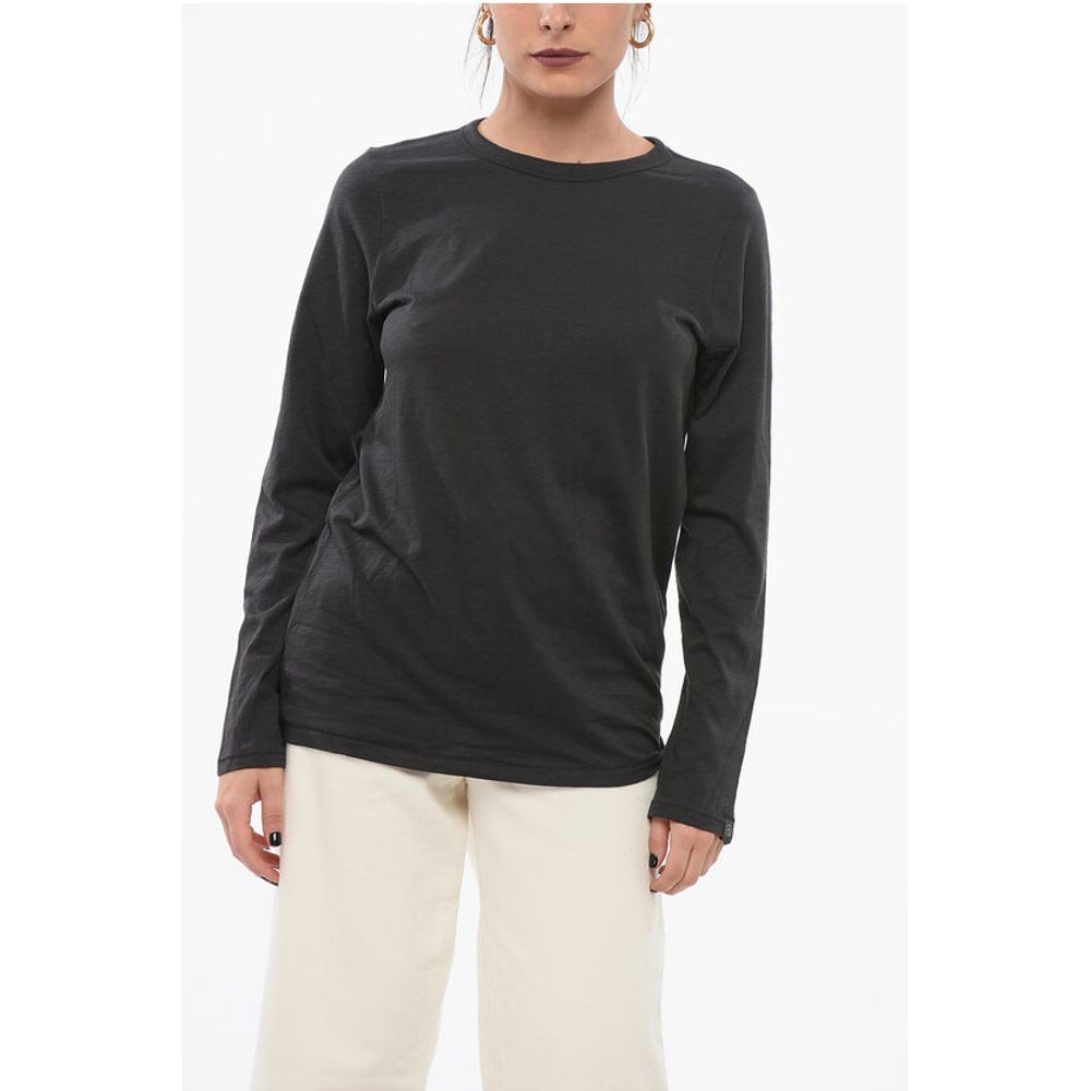 Long-sleeved Crew Neck Cotton T-Shirt