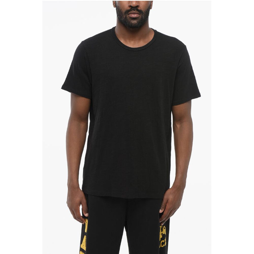 Crew Neck Monochrome Cotton T-Shirt