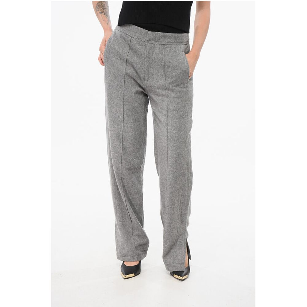 Single-pleated Virgin Wool Blend Pants
