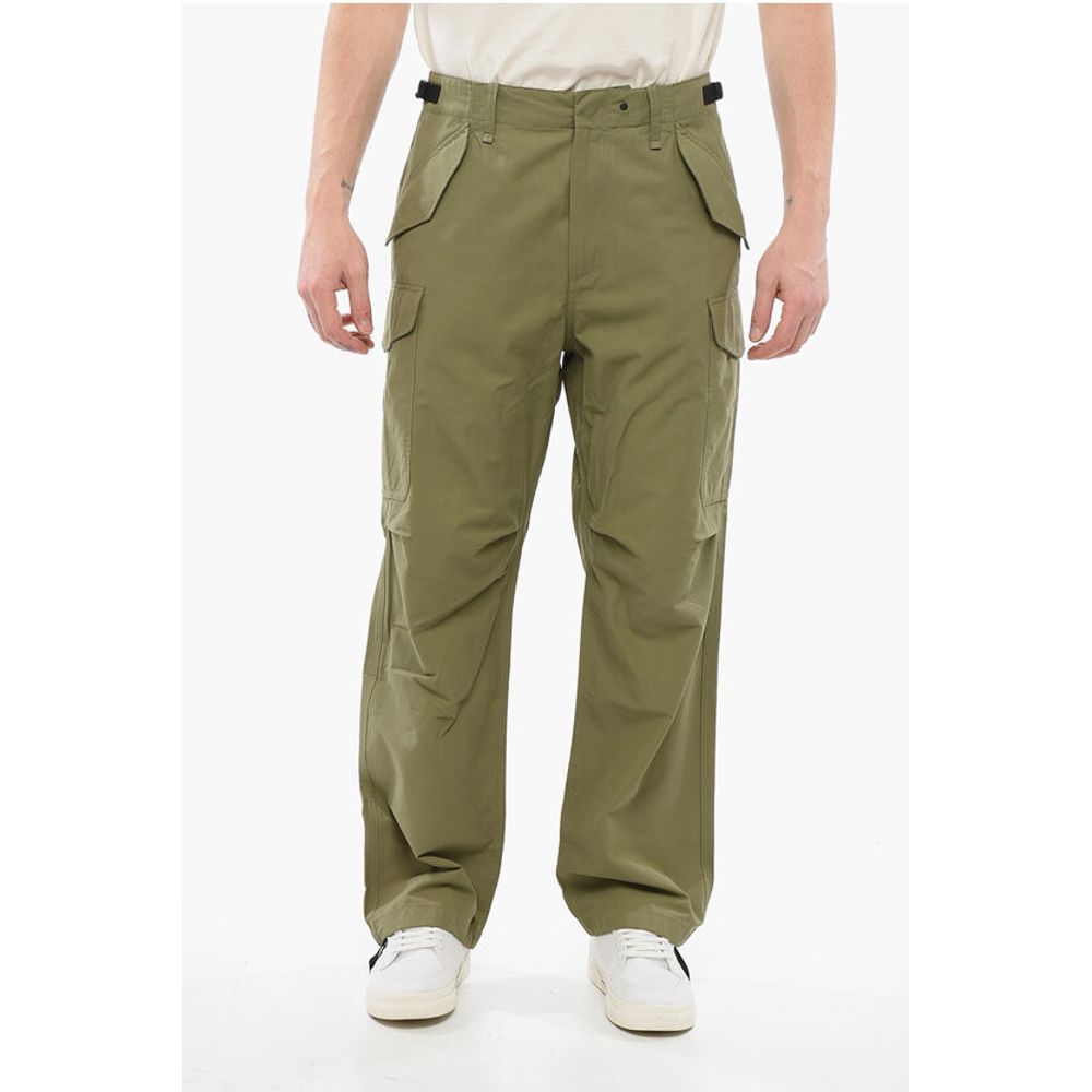 Cotton Blend Cargo Pants with Safety Buckles