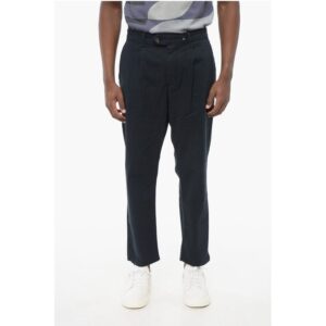 Single-pleated Stretch Cotton Chinos Pants