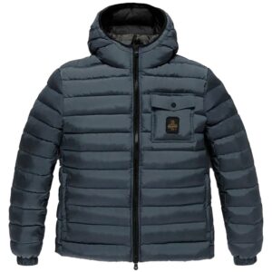 Blue Nylon Men Jacket
