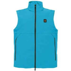 Light Blue Polyester Men Vest