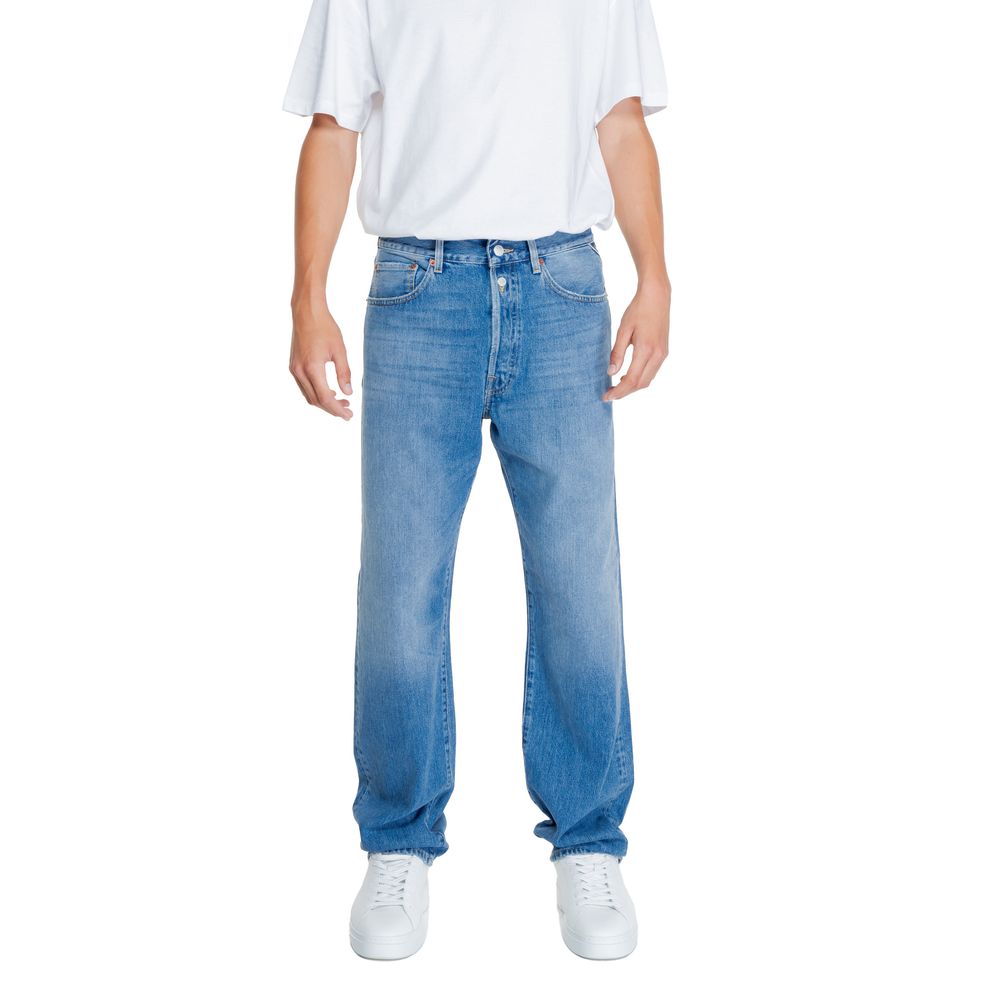 Blue Cotton Relaxed Fit Jean