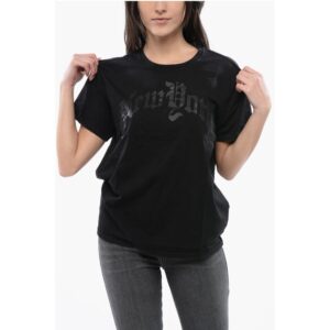 Crew-neck T-shirt With New York Print Ton sur Ton