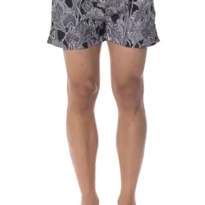 Black Polyester Men's Swimsuit