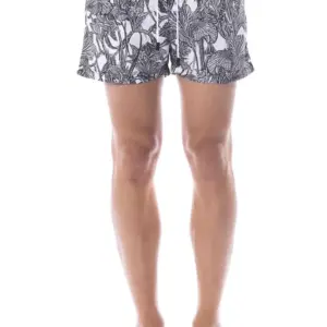 Black Polyester Men's Swimwear