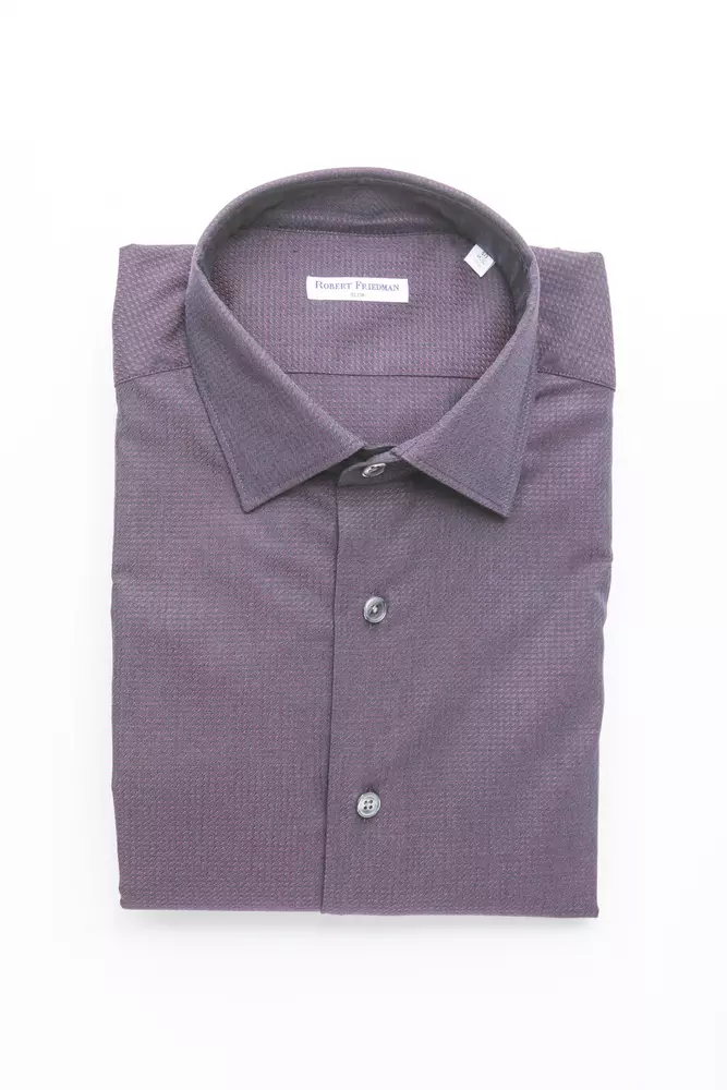 Burgundy Cotton Mens Shirt