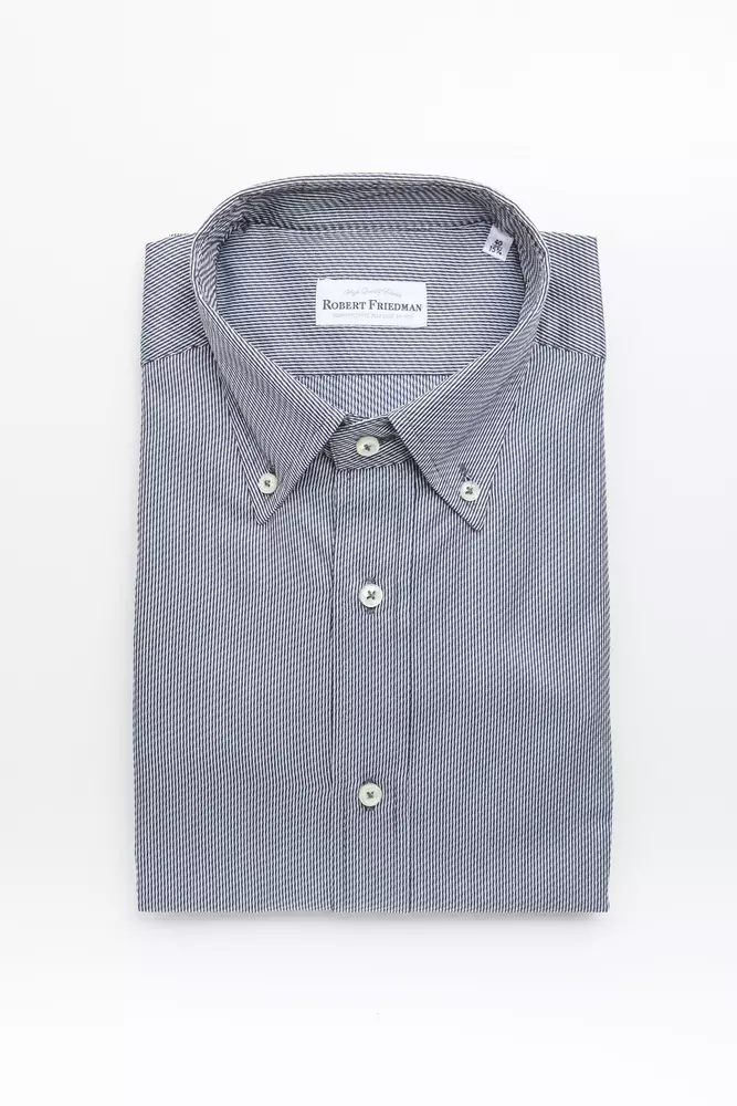 Blue Cotton Men Shirt