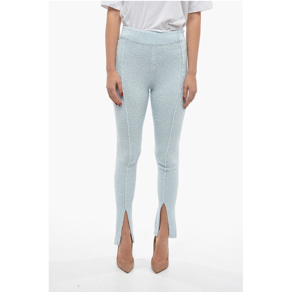 Terry-Cotton ALICIANA Flared Pants with Ankle Split