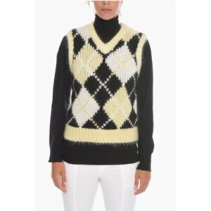 Mohair Blend SIMONES Vest with Checkered Motif