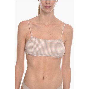 Gingham Checked Two-Tone FILIPPA Bikini Top