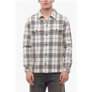 Plaid Motif TAKA JM Overshirt with Double Breast Pocket