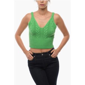 V-Neck Knitted KAYA Crop Top