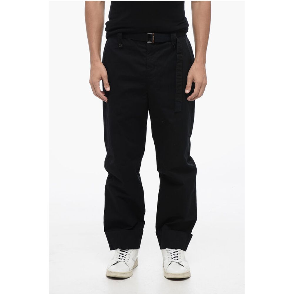 Belted Cotton Pants