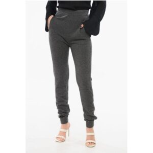 Pure Cashmere Leggings with Elastic Waistband