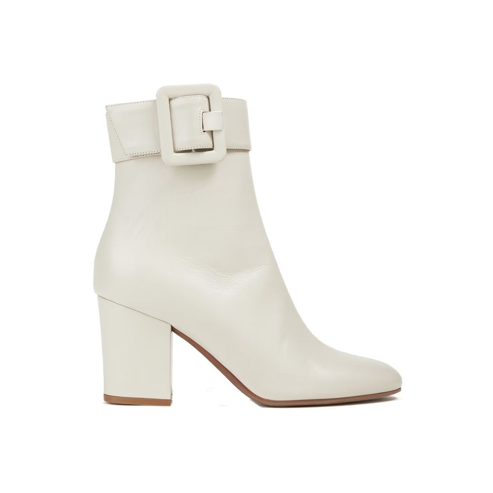 Buckled Leather Ankle Boots