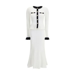 Pointelle Knit Long Dress