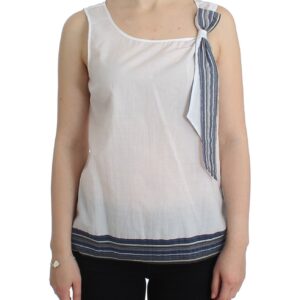 Elegant Cotton-Blend Bow Top