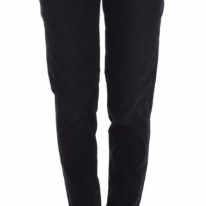 Sleek Black Slim Leg Designer Jeans