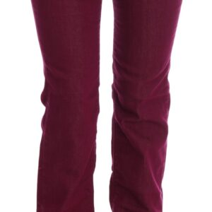 Sleek Red Straight Fit Luxury Jeans