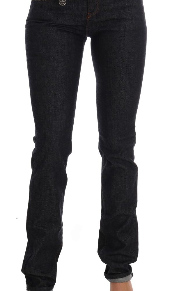 Sleek Dark Blue Super Slim Jeans