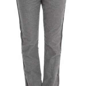 Chic Gray Casual Cotton Pants