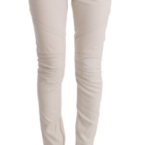 Chic White Slim Fit Denim Treasure