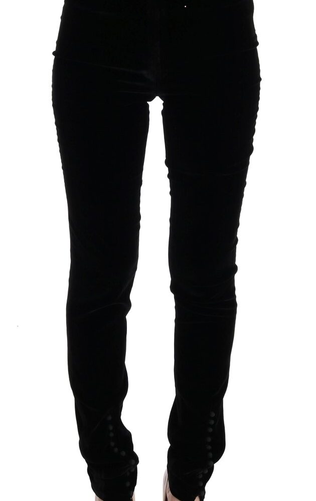 Sleek High-Waist Black Trousers