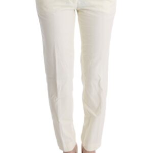 Chic White Regular Fit Pants