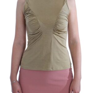 Glamorous Gold Turtleneck Vest Top