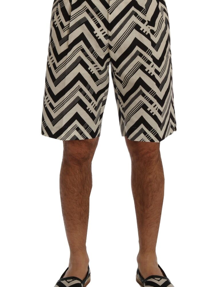 Striped Casual Knee-High Shorts