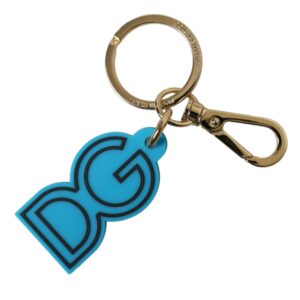 Elegant Blue & Gold Keychain Accessory