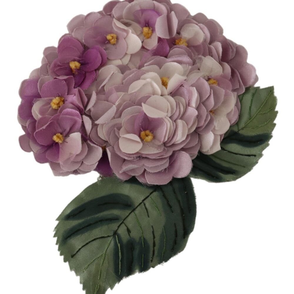 Elegant Purple Floral Silk Blend Brooch