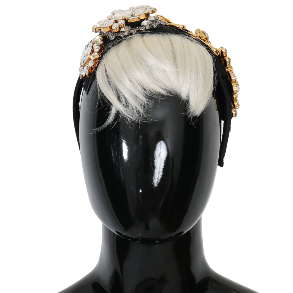 Elegant Black Crystal Headband Diadem