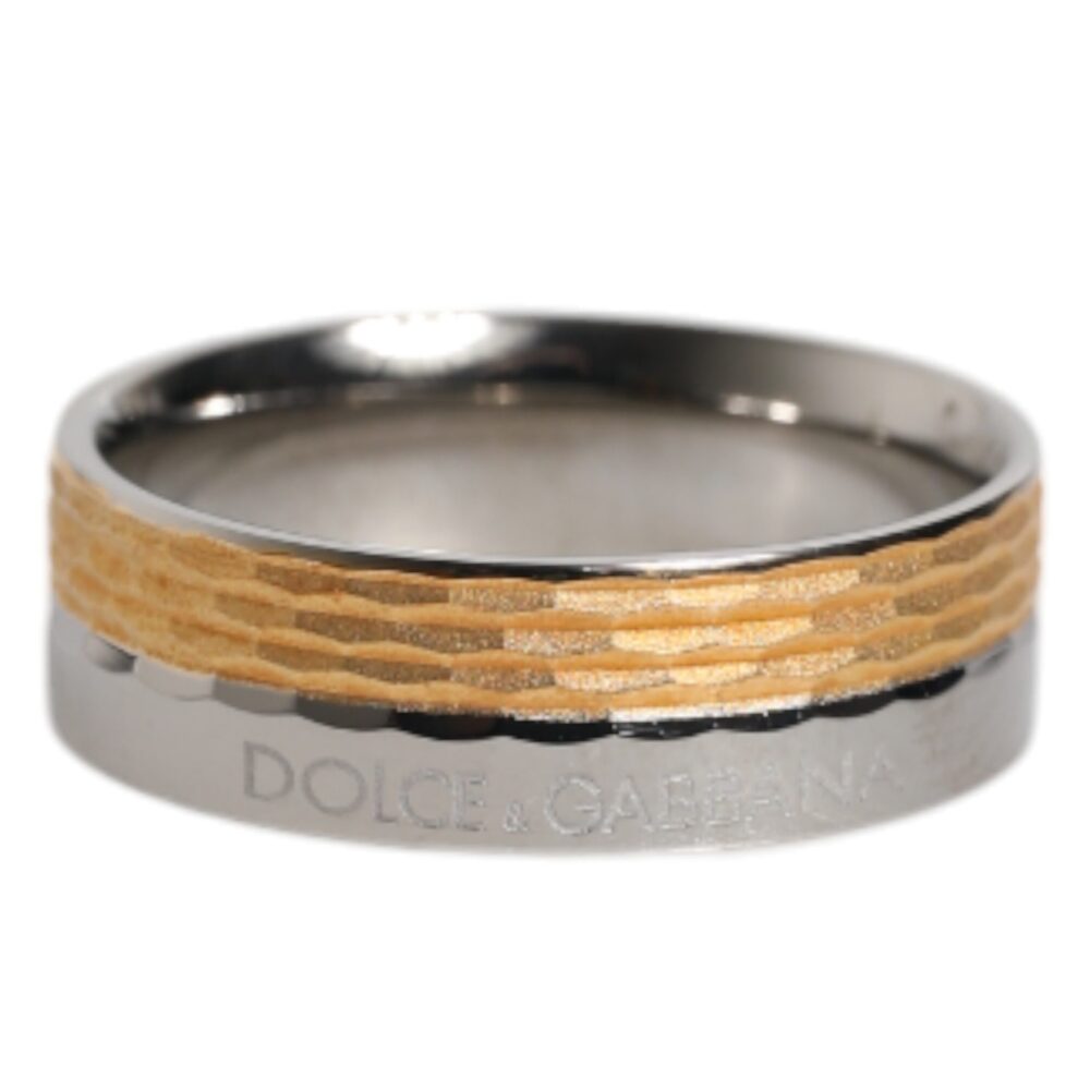 Gold Silver Tone Real Brass DG Logo Ring