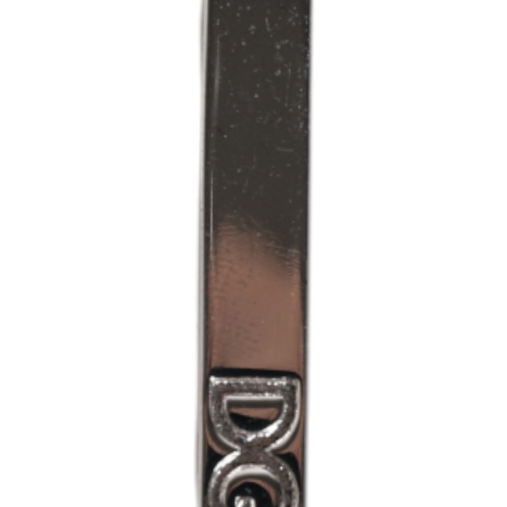 Silver Tone Brass Logo Branded Tie Clip Bar