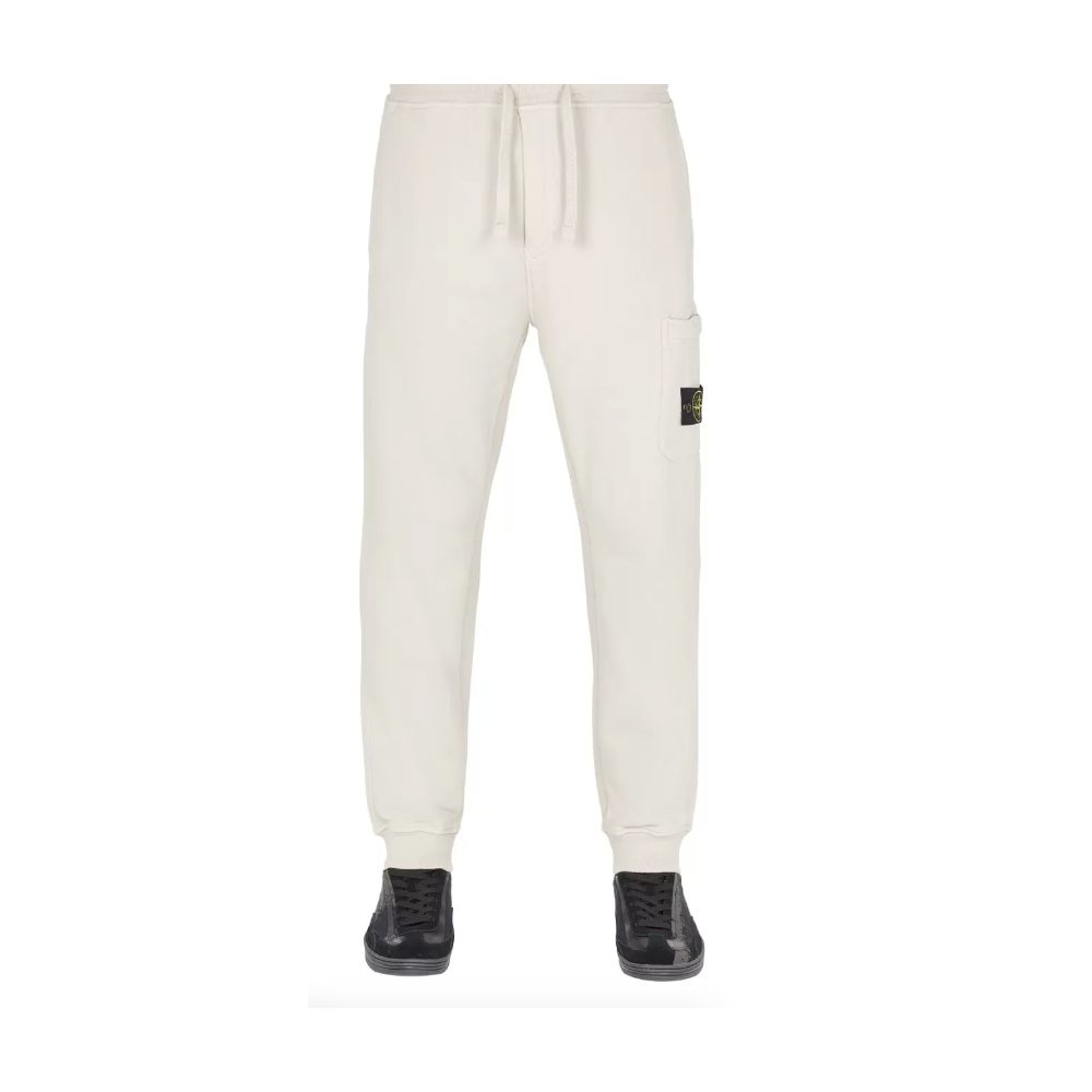 Beige Cotton Men Tracksuit Trouser