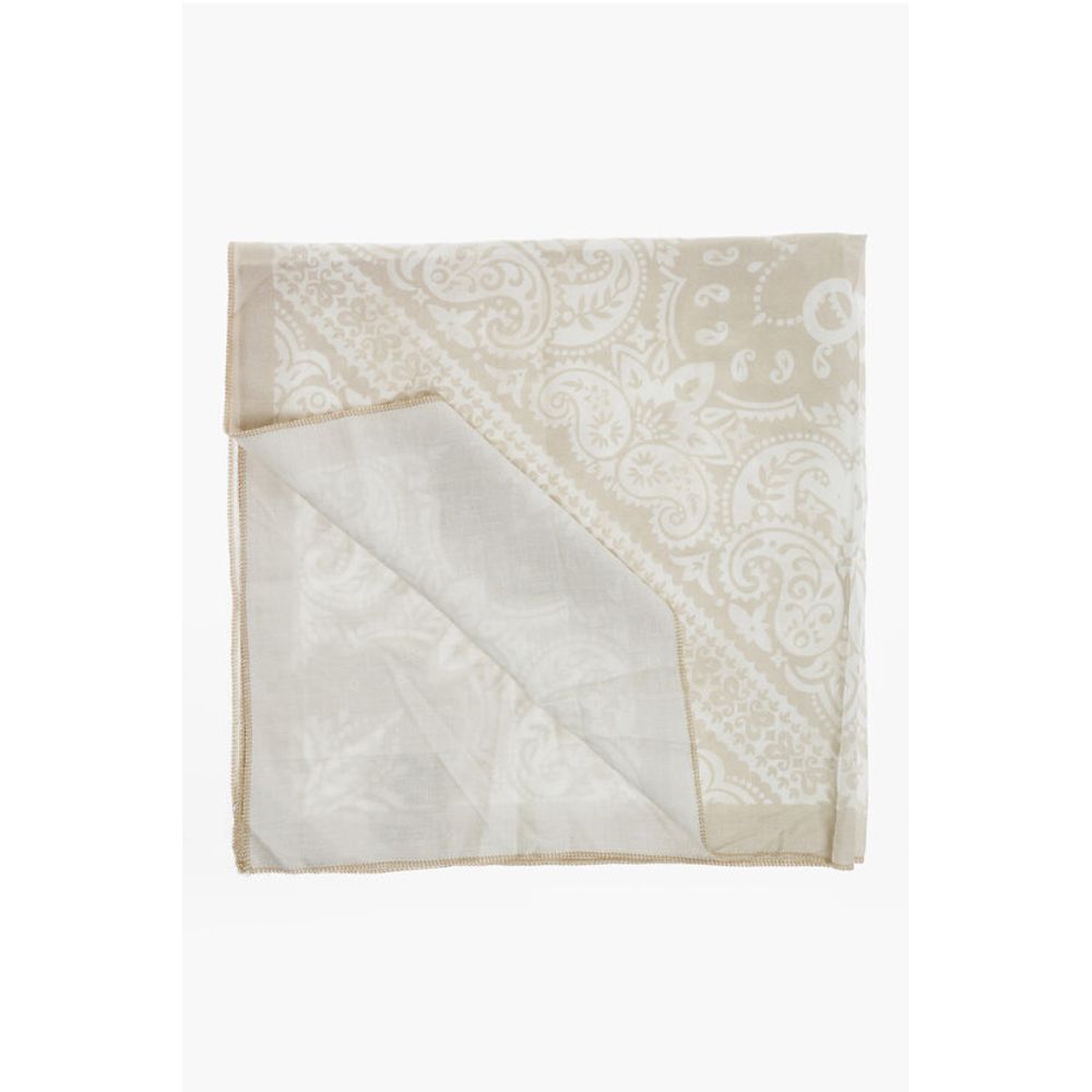 Paisley Patterned Two-Tone Foulard