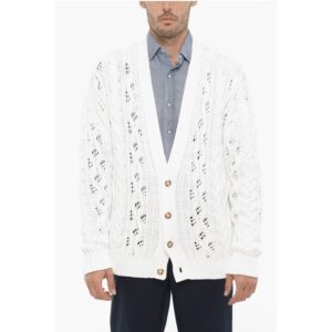 V-Neck Cable Knit Cardigan