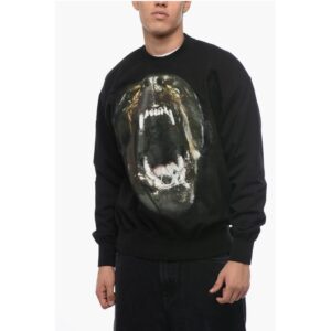 Printed Brushed Cotton Crew-neck Sweatshirt