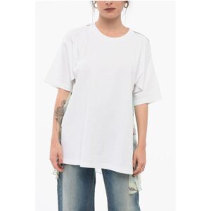Asymmetric T-shirt with Chiffon Detail