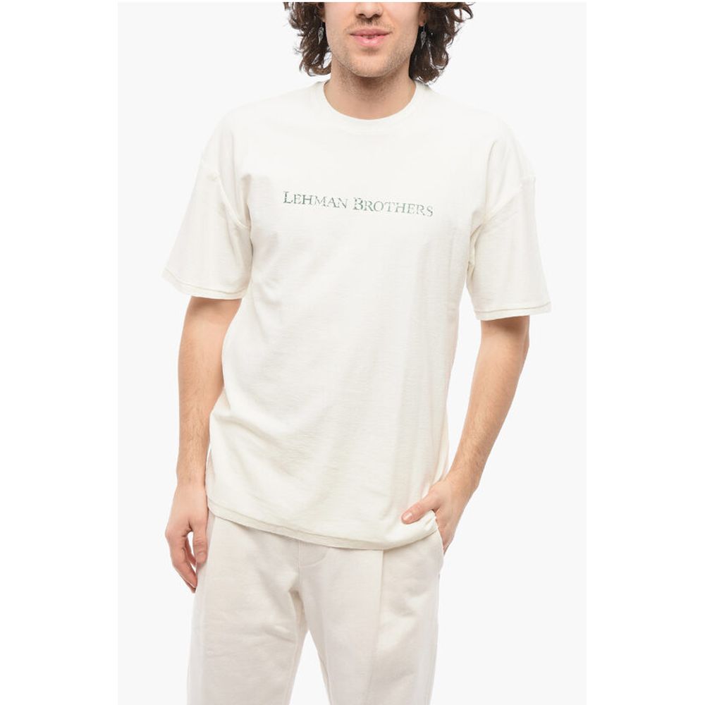 Cotton LEHMAN BROTHERS Crew-neck T-shirt with Back Print