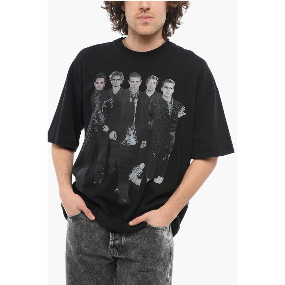 Printed NSYNC INTERVIEW Crew-neck T-Shirt