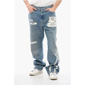 Printed Straight Leg Slim Fit Jeans 26cm