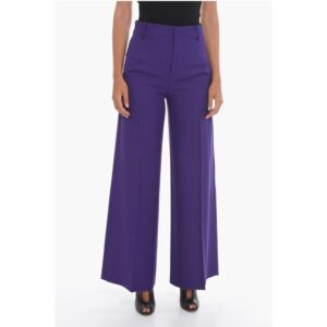 Palazzo Trousers with Front-pleat