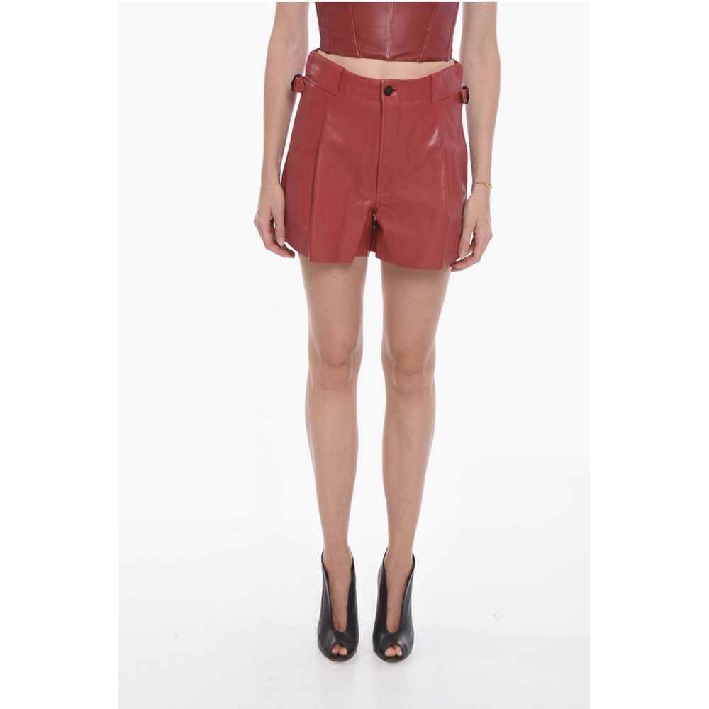 Leather ELKE Single-pleated Shorts