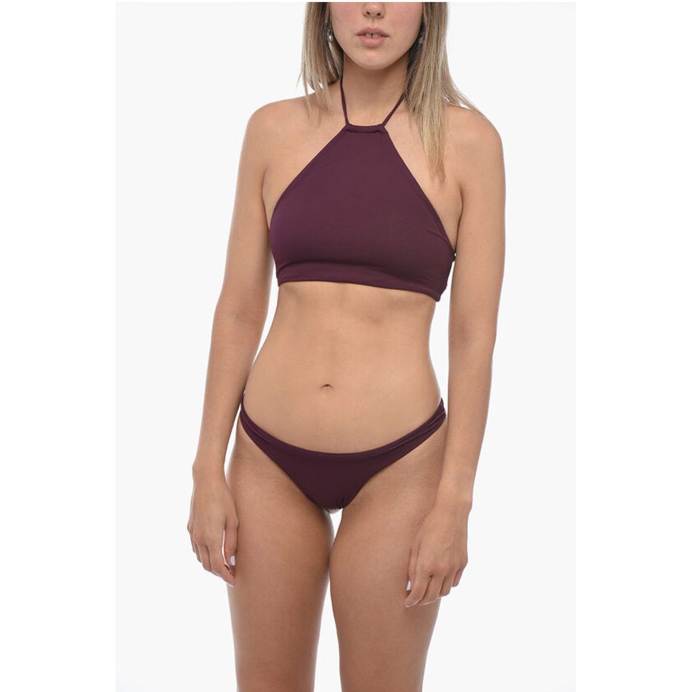 Solid Color Halterneck Bikini