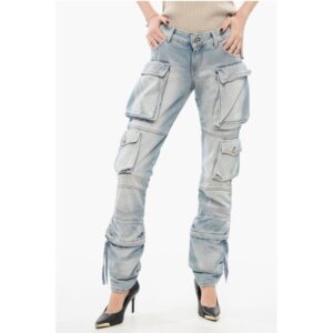 Light-washed Cargo Denims