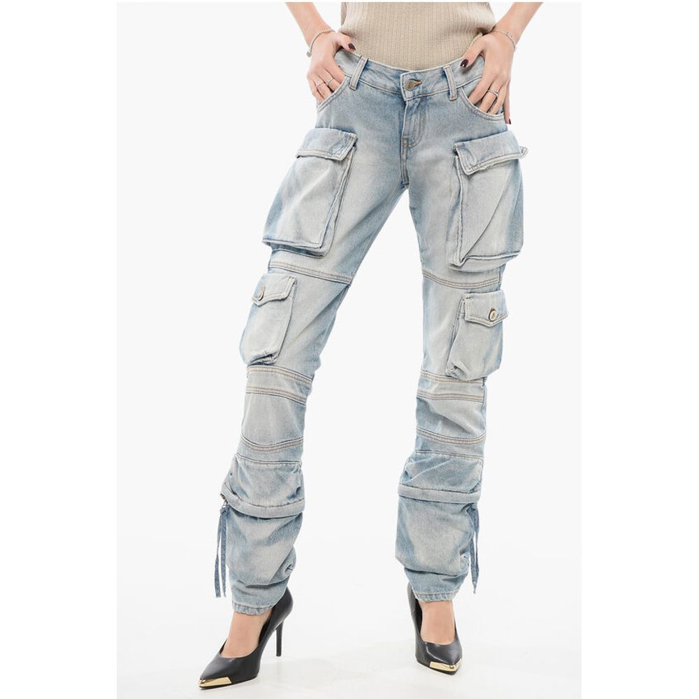 Light-washed Cargo Denims